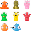 28Pcs Prefilled Hearts with push bubbleping Eyes Keychains and with Valentines Day Cards for Kids-Classroom Exchange Gifts