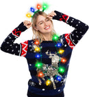 2 Pack Of Christmas Necklace And Headband