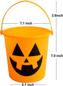 Halloween Pumpkin Face Bucket Set, 6 Pcs