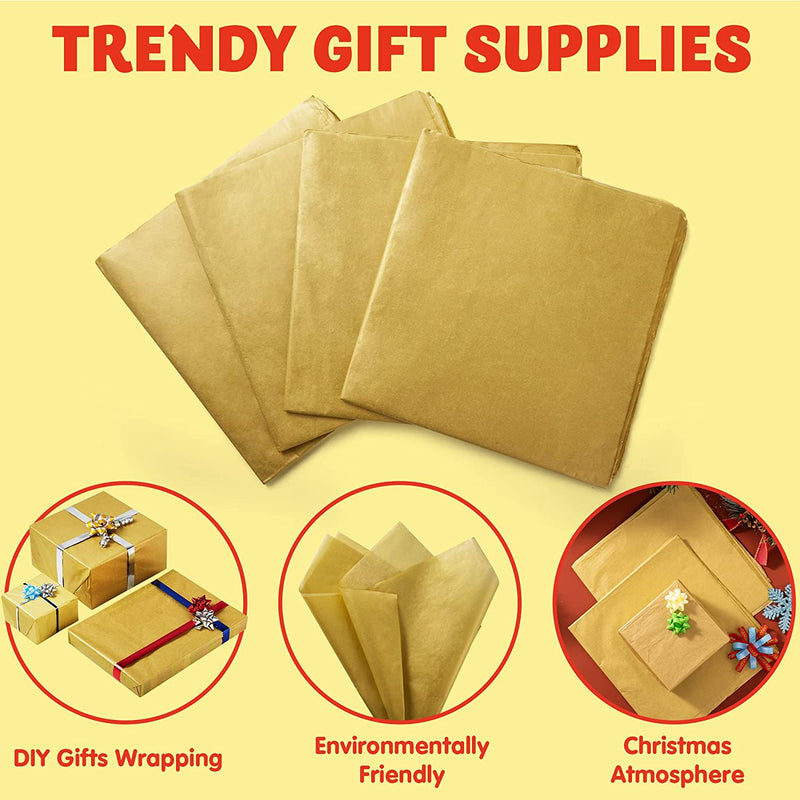 Christmas Metallic Gold Tissue Paper Assortment