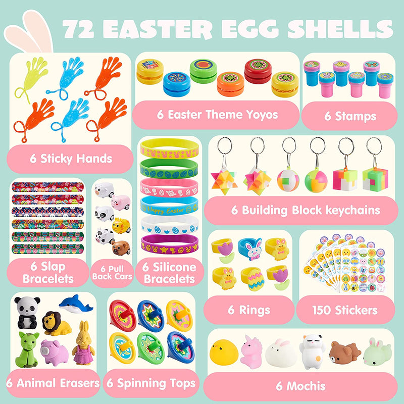 72Pcs Easter Party Favor Set of Assorted Toys