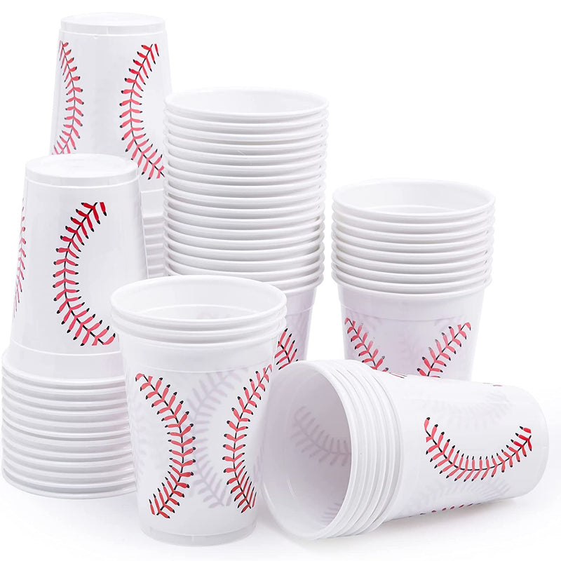 72Pcs Plastic Baseball Party Cups