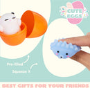 72Pcs Squishy Toys Prefilled Easter Eggs