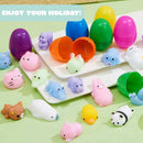 72Pcs Squishy Toys Prefilled Easter Eggs
