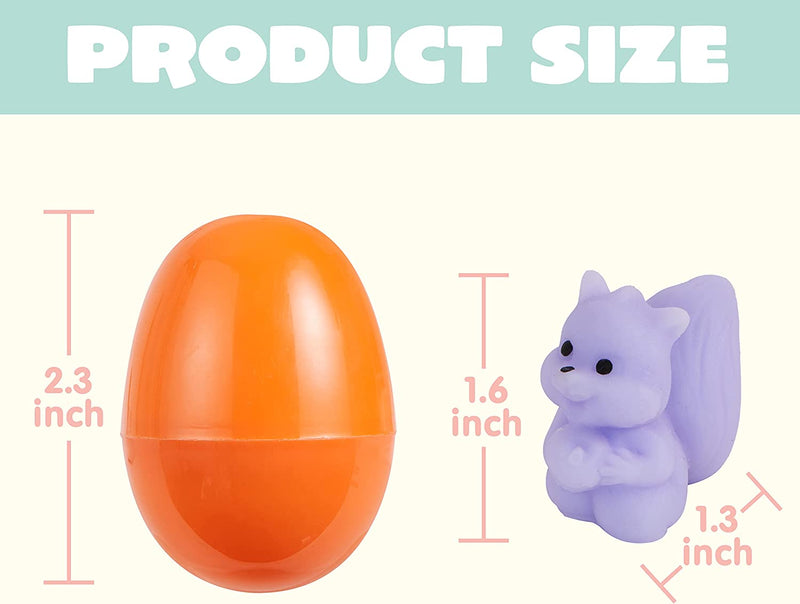 72Pcs Squishy Toys Prefilled Easter Eggs