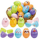 72Pcs Animal Printed Easter Egg Shells 2.5in