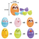 72Pcs Animal Printed Easter Egg Shells 2.5in