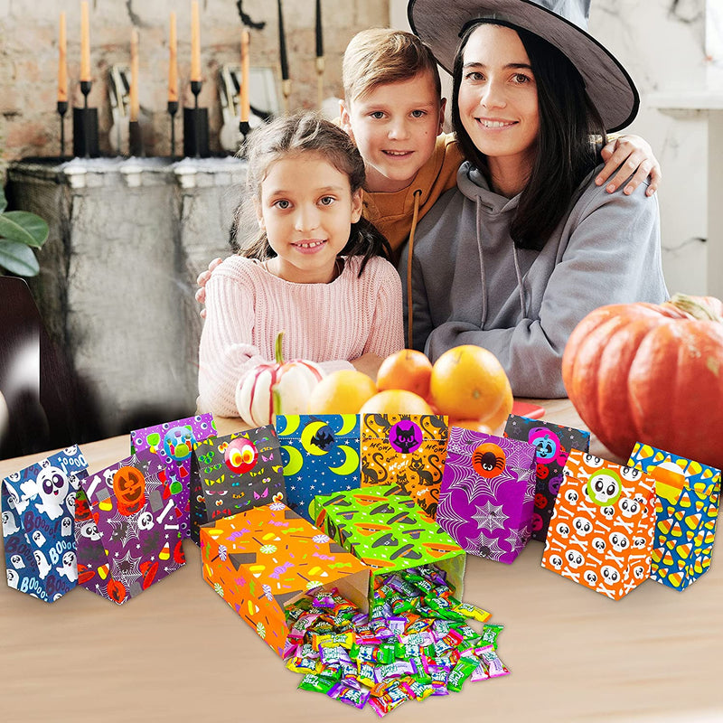 Halloween Paper Treat Bag with Stickers, 72 Pcs