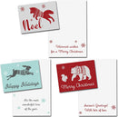 72 Christmas Animal Greeting Cards with Envelopes