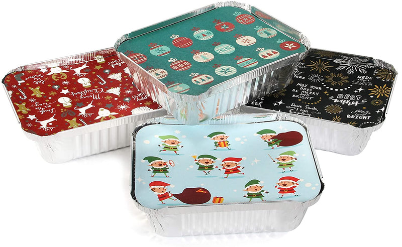 Christmas Treat Foil Containers, 40 Pcs  Christmas cookie boxes, Holiday  design, Christmas treats