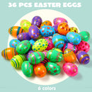 36Pcs Printed Easter Egg Shells
