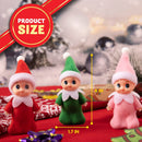 Green Pink Red Tiny Baby Elf Doll Christmas