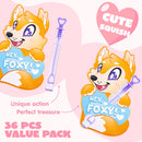 36Pcs Kids Valentines Cards with Mini Bubble Maker Wands-Classroom Exchange Gifts