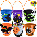 6 Pcs Halloween Felt Bucket, Assorted Design