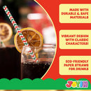 200Pcs Paper Straws Christmas