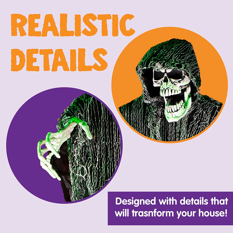 3Pcs Halloween Grim Reapers One 47” and Two 35”