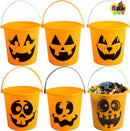 Halloween Pumpkin Face Bucket Set, 6 Pcs