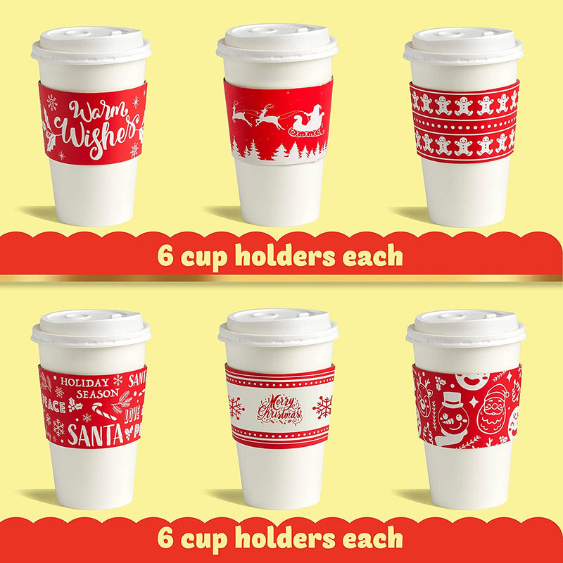  JOYIN 24 Pcs 16 oz Christmas Disposable Cups with Lids and  Coffee Cup Sleeves for Xmas Holiday Table Decorations, Hot Chocolate Cold  Beverage Party Supplies : Health & Household