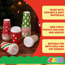 24Pcs Christmas Paper Cup 16 oz with Holiday Design