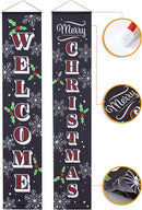 Welcome and Merry Christmas Porch Hanging Sign