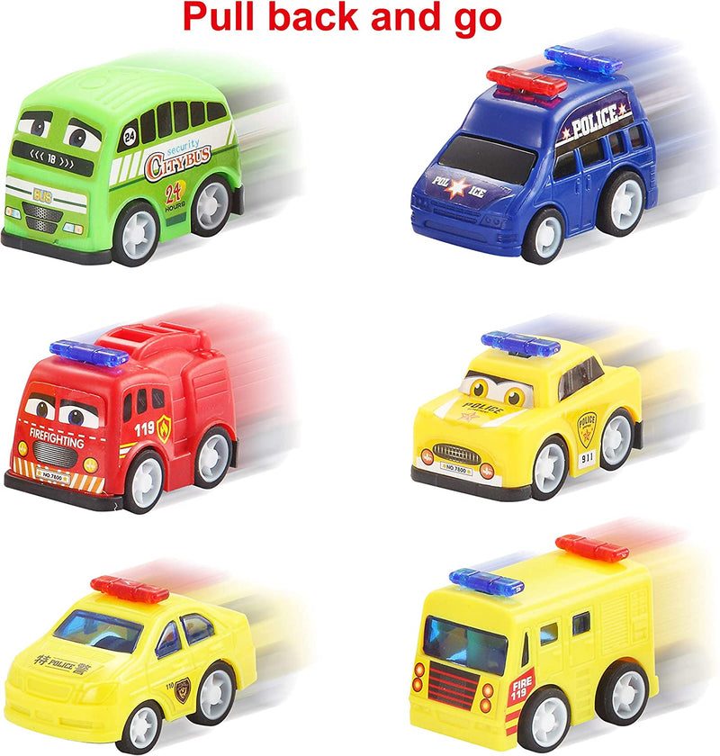 24Pcs Mini Pull Back City Cars Prefilled Easter Eggs