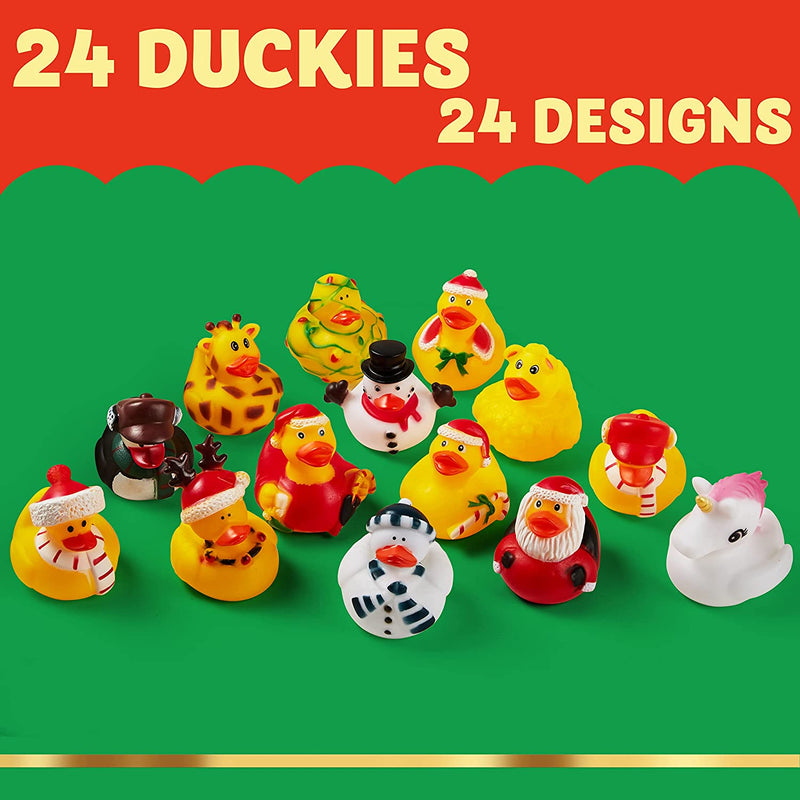 Christmas Rubber Ducks for Christmas Party Favor Gifts