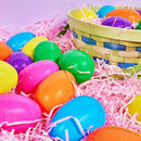 72Pcs Colorful Bright Plastic Easter Egg Shells 3.15in