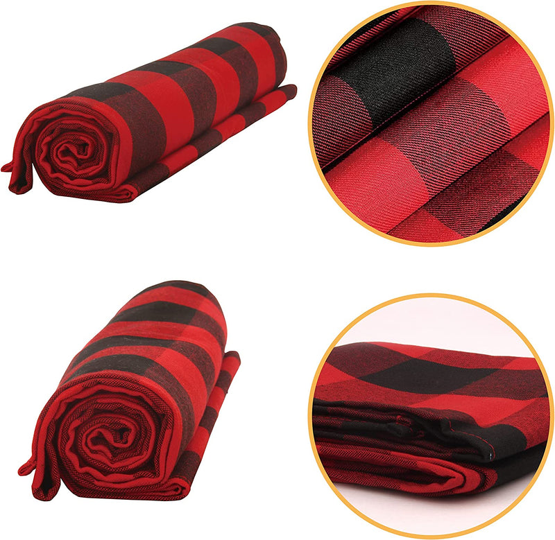Christmas Table Runner Buffalo Check Classic 14x72in red & black