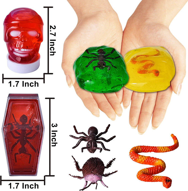 Halloween Jelly Putty Clear Slime, 12 Pcs