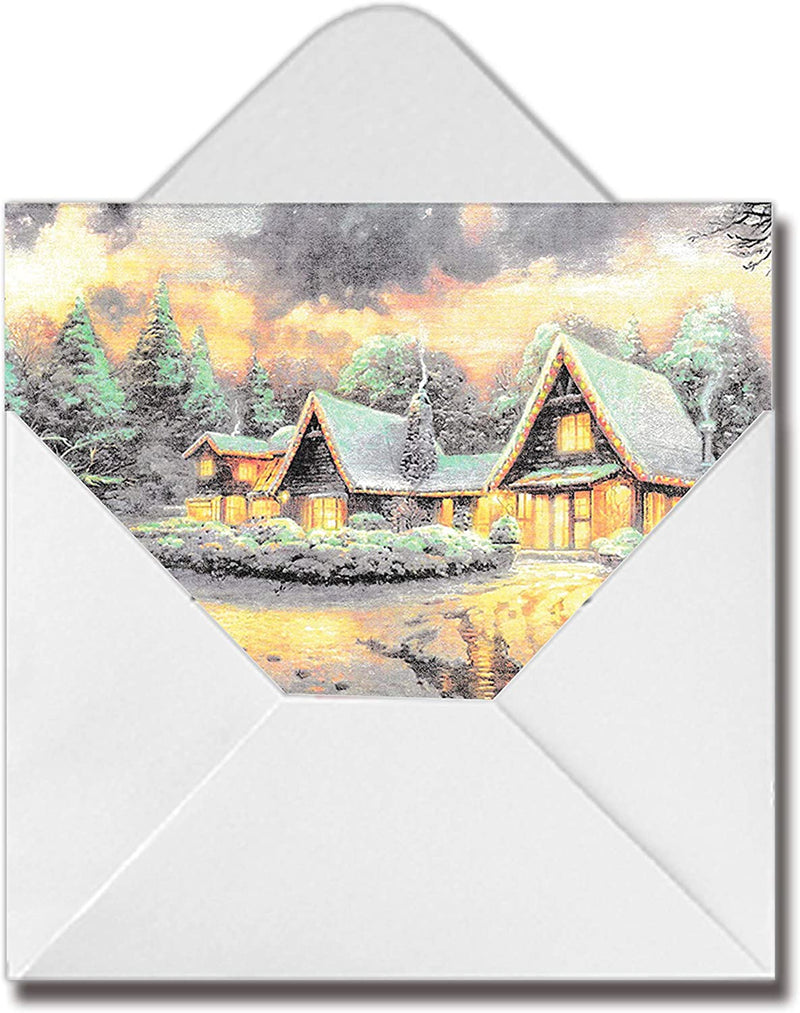 Christmas Snowy Town Greeting Cards Assortment with Envelopes