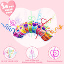 36Pcs Drinking Straws with Kids Valentines Cards for Valentine Party Favors