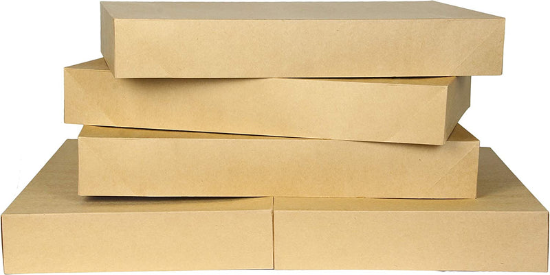 Large Kraft Gift Boxes with Lids, 12 Pcs