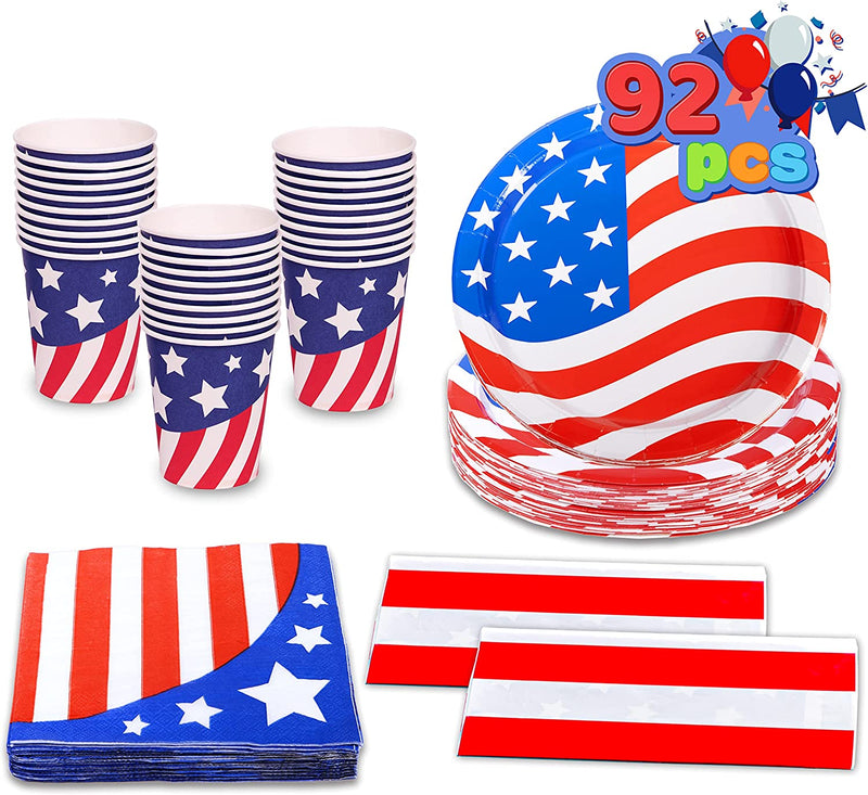 Party Supplies with Table Covers, 92 Pcs