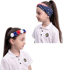 Flag Headband & Flower Headband Accessories, 2 Pcs