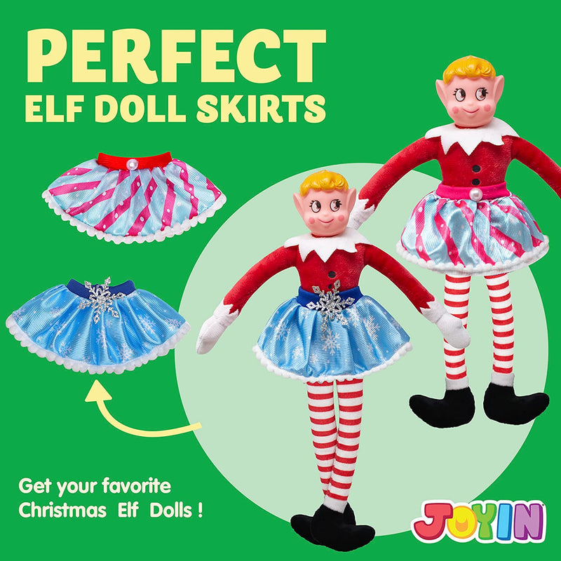 5Pcs Santa  Clothing winter skirts for elf doll