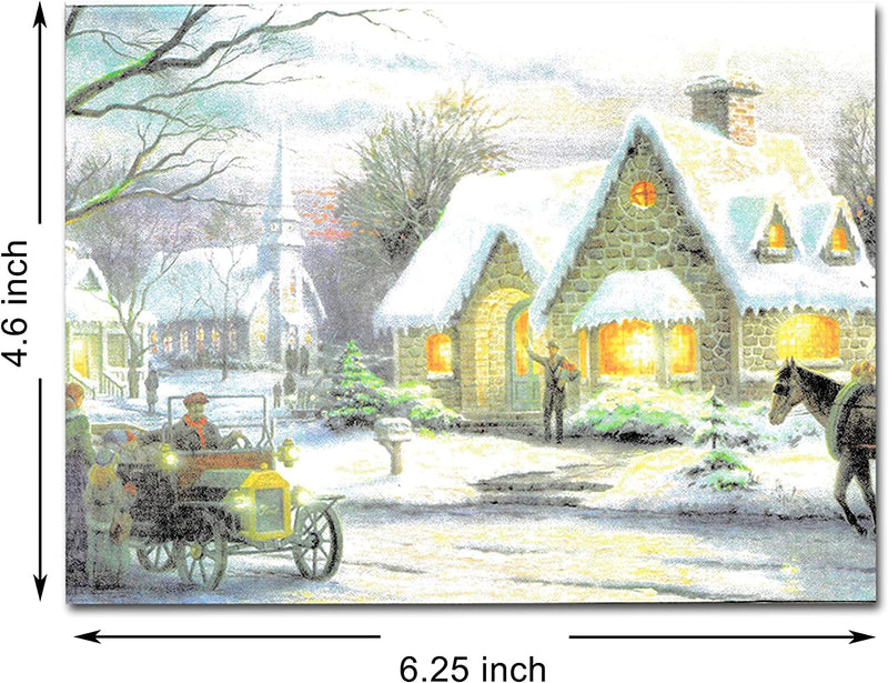 72 Pcs Snowy Town Greeting Cards