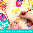 36Pcs Drinking Straws with Kids Valentines Cards for Valentine Party Favors