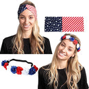 Flag Headband & Flower Headband Accessories, 2 Pcs