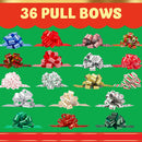 36Pcs Christmas Gift Wrap Ribbon Pull Bows