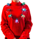 Disco Candy Snowflake Light Up Bulb Necklace, 3 Pcs