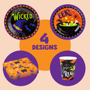 Witch Themed Halloween Tableware Set, 30 Pcs