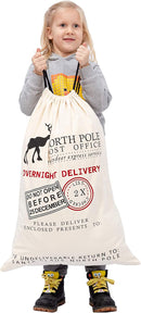 26in Santa Sacks Canvas Bags, 3 Pack