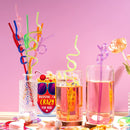 36Pcs Drinking Straws with Kids Valentines Cards for Valentine Party Favors