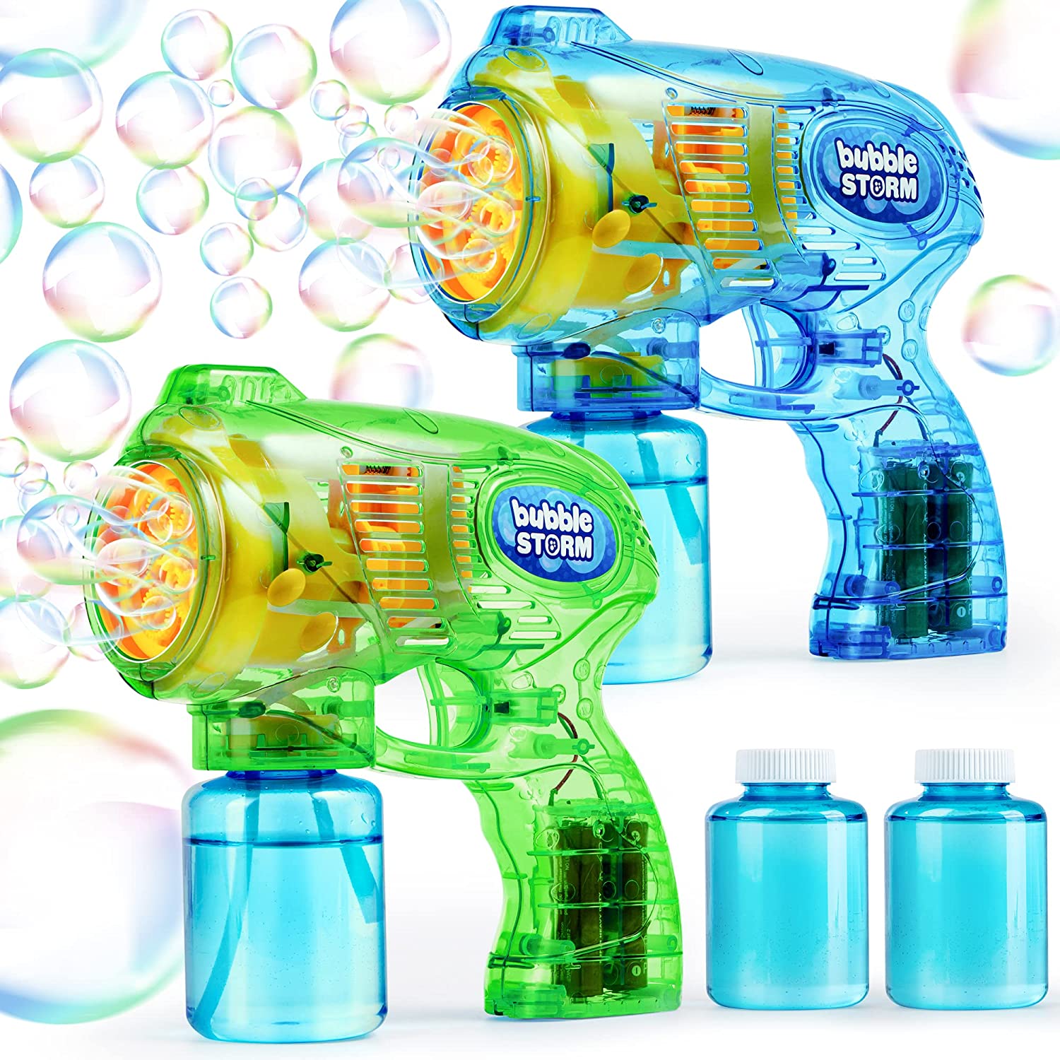 2 pieces Bubble Guns Green Blue