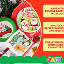 96Pcs Christmas Paper Plates and Napkins Set