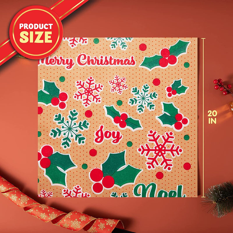 Christmas Tissue Paper Printed and Solid for Decoration and