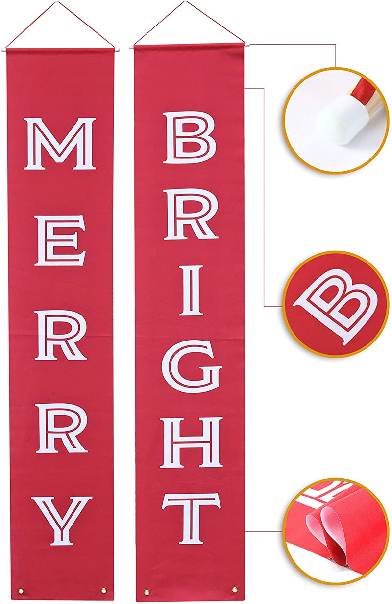 Merry and Bright Christmas Banner