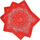 Classic Red Bandana Set, 12 Pcs