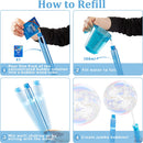 45Pcs Big Bubble Wand Set with Concentrated Bubble Solution Refills