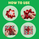 48Pcs Christmas Gift Bow Assortment, Red Silver Blue White